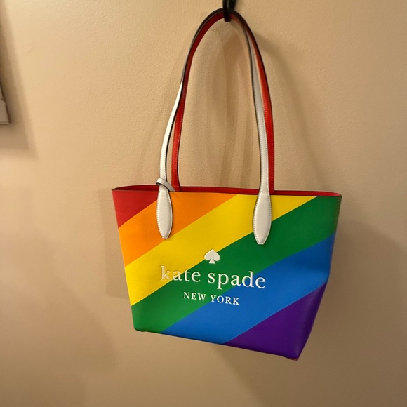 Kate Spade Multicolor Stripe Tote NWOT - Picture 1 of 9
